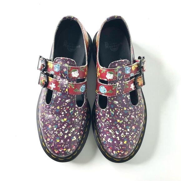 Dr Martens 8065 Darcy Floral Double Buckle Maryjane Shoes Women’s 5 - Picture 2 of 8
